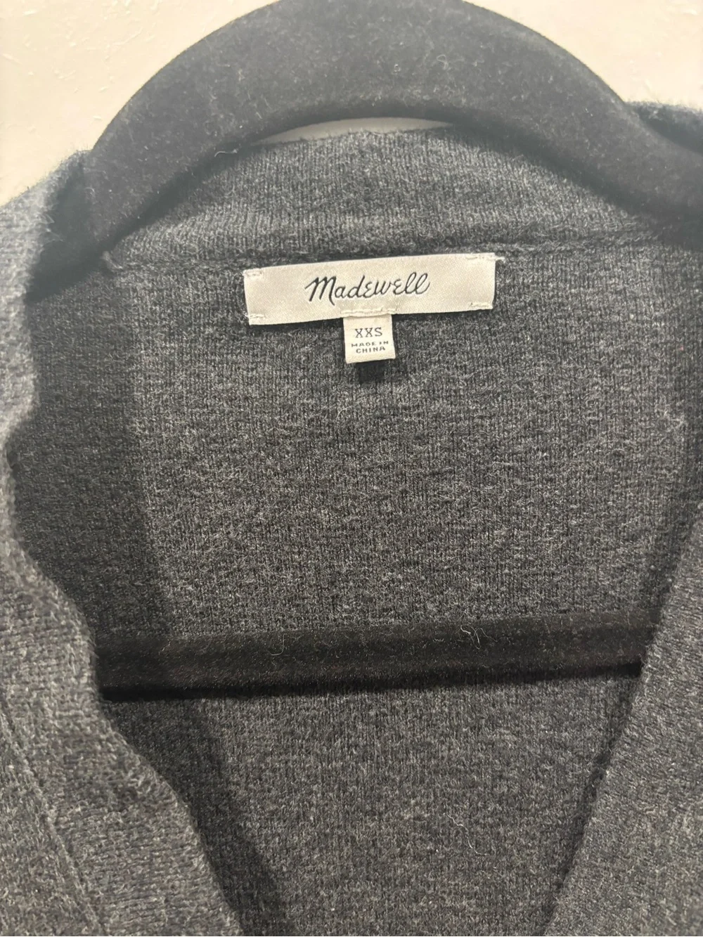 Madewell Charcoal Black Button-Front Women's Cardigan